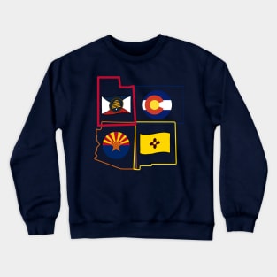 Four Corners, Arizona, Colorado, New Mexico, and Utah, traveler Crewneck Sweatshirt